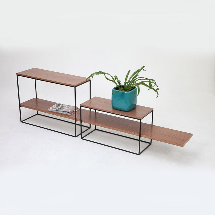 Aparador Limoeiro Branco ou Preto em Tampo Laminado Freijó