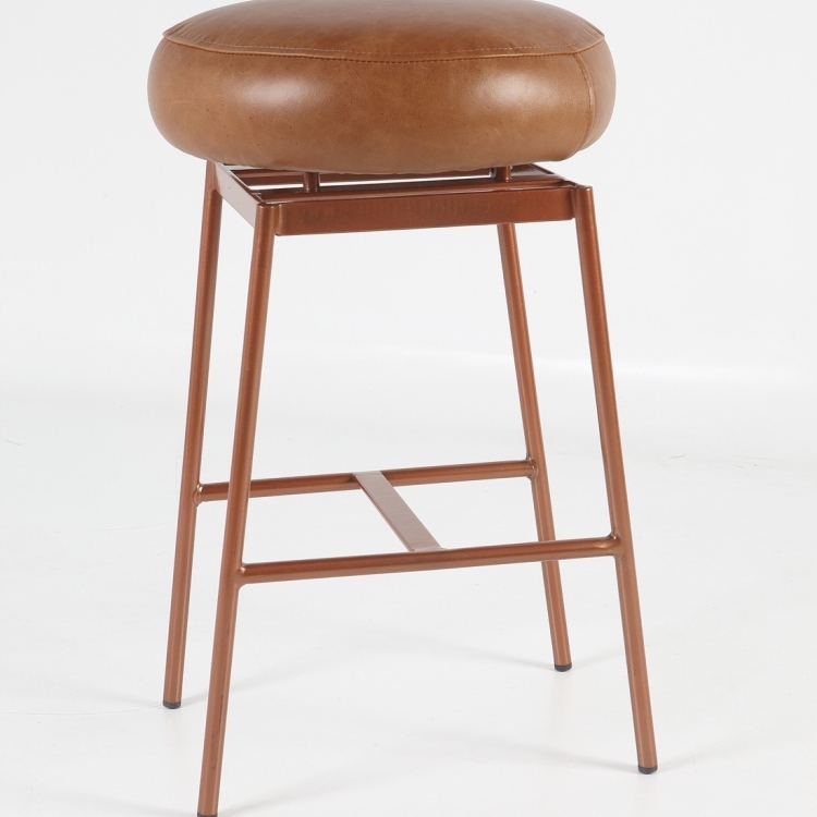 Banqueta Macaron 60cm Couro