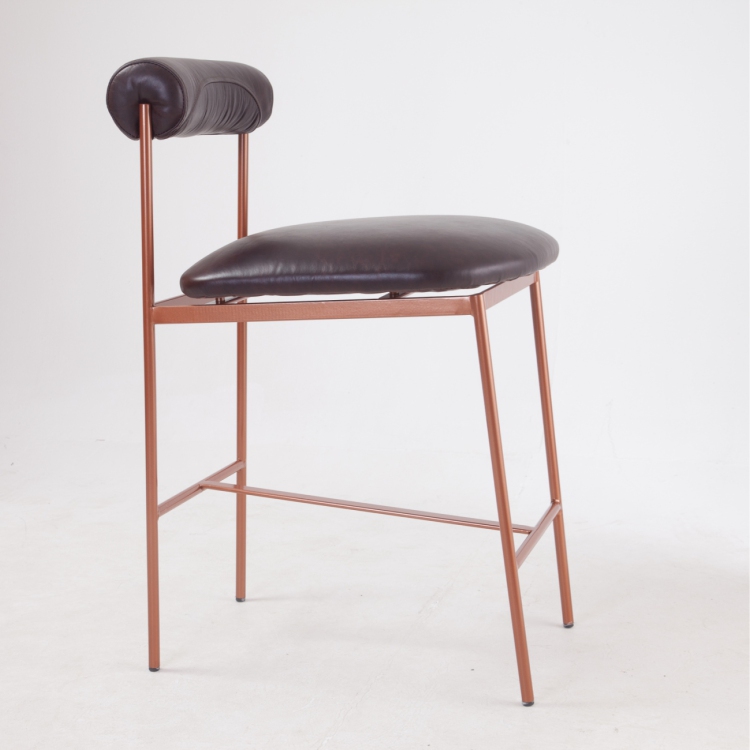 Banqueta Oliva 70cm Couro