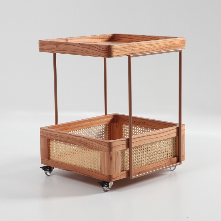 Carrinho organizador Cândido em Madeira Natural